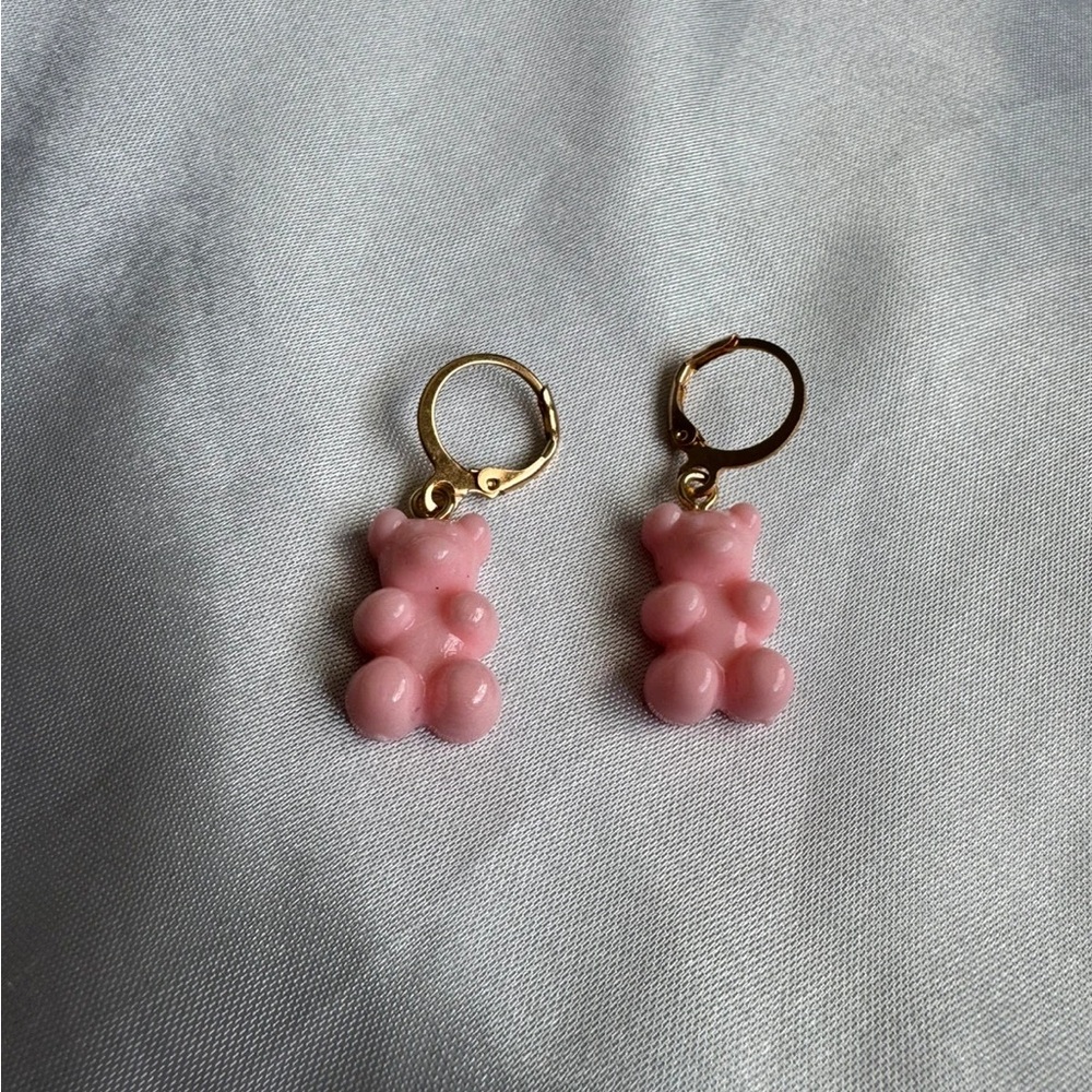 Pink Gummy Bear Earrings